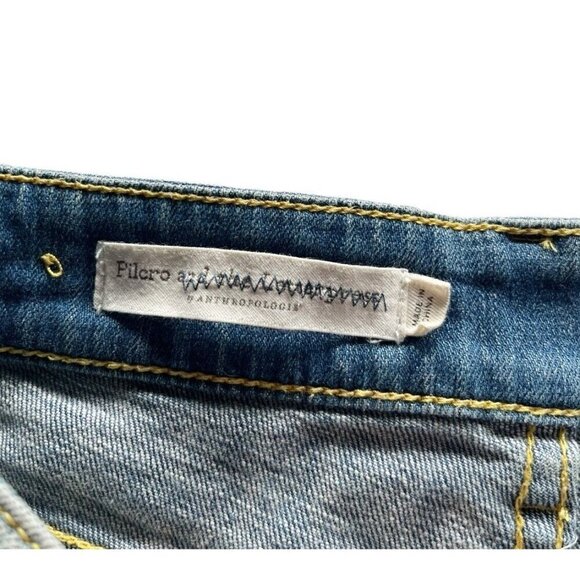 Pilcro and Letterpress Anthro Sz 25 Slim Boyfriend Distressed Embroidered Shorts - Picture 3 of 9